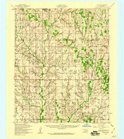 United States Geological Survey Nellie, OK (1956, 62500-Scale) digital map