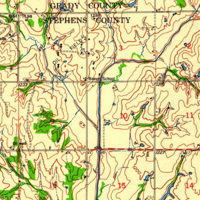 United States Geological Survey Nellie, OK (1956, 62500-Scale) digital map
