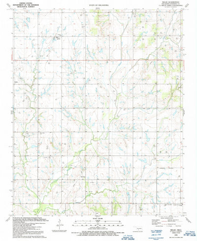 United States Geological Survey Nellie, OK (1991, 24000-Scale) digital map