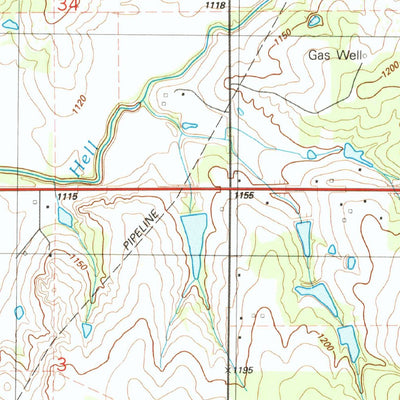 United States Geological Survey Nellie, OK (1991, 24000-Scale) digital map