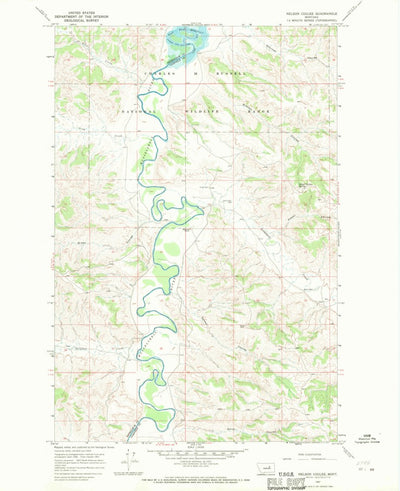 United States Geological Survey Nelson Coulee, MT (1967, 24000-Scale) digital map