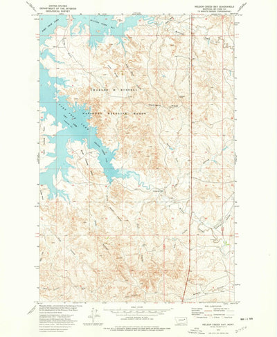 United States Geological Survey Nelson Creek Bay, MT (1973, 24000-Scale) digital map
