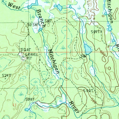 United States Geological Survey Nelson Lake, MI (1985, 24000-Scale) digital map