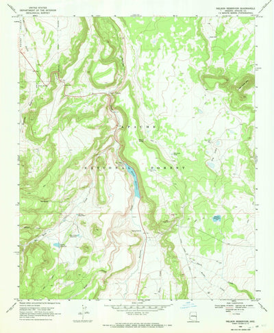 United States Geological Survey Nelson Reservoir, AZ (1969, 24000-Scale) digital map