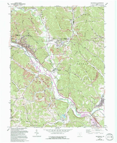United States Geological Survey Nelsonville, OH (1961, 24000-Scale) digital map