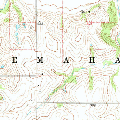 United States Geological Survey Nemaha, NE-MO (1966, 24000-Scale) digital map