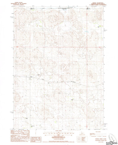 United States Geological Survey Nenzel, NE-SD (1985, 24000-Scale) digital map