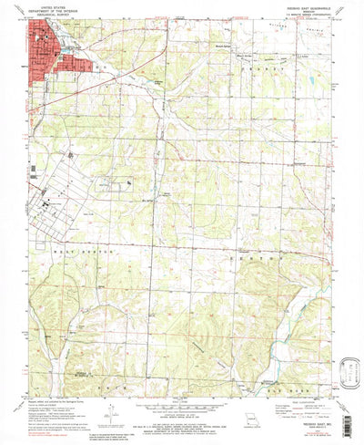 United States Geological Survey Neosho East, MO (1972, 24000-Scale) digital map