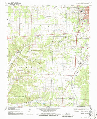 United States Geological Survey Neosho West, MO (1972, 24000-Scale) digital map