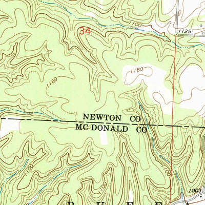United States Geological Survey Neosho West, MO (1972, 24000-Scale) digital map