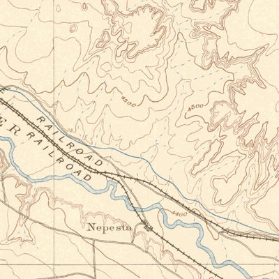 United States Geological Survey Nepesta, CO (1891, 125000-Scale) digital map