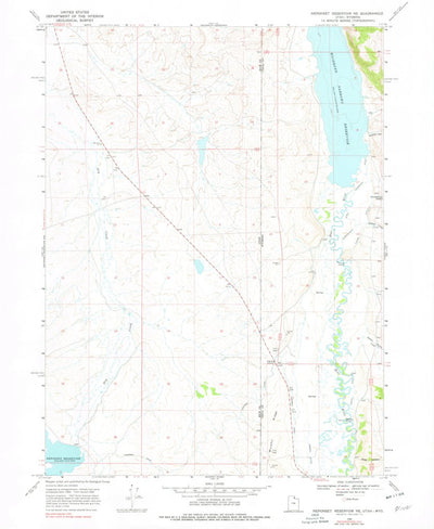 United States Geological Survey Neponset Reservoir NE, UT-WY (1968, 24000-Scale) digital map