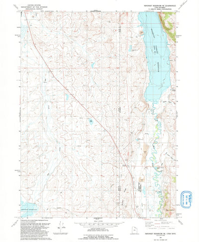 United States Geological Survey Neponset Reservoir NE, UT-WY (1991, 24000-Scale) digital map