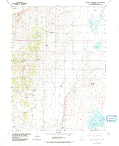 United States Geological Survey Neponset Reservoir NW, UT (1991, 24000-Scale) digital map