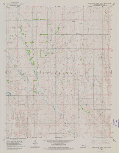 United States Geological Survey Nescatunga Creek North, KS (1980, 24000-Scale) digital map