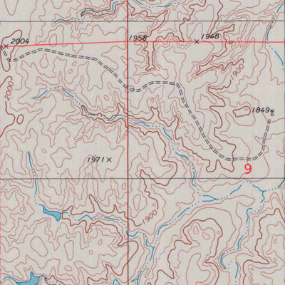 United States Geological Survey Nescatunga Creek South, KS (1979, 24000-Scale) digital map