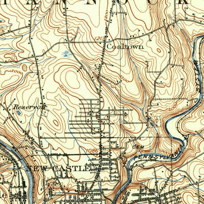United States Geological Survey Neshannock, PA (1905, 62500-Scale) digital map