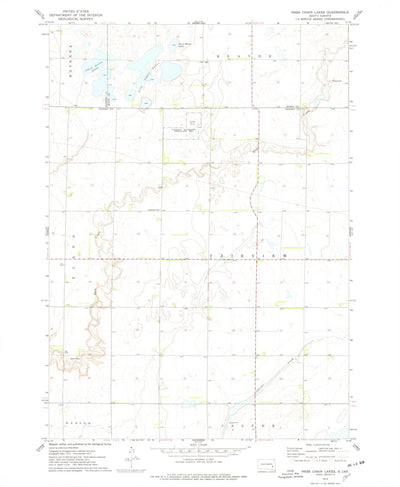 United States Geological Survey Ness Chain Lakes, SD (1973, 24000-Scale) digital map
