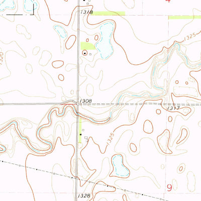 United States Geological Survey Ness Chain Lakes, SD (1973, 24000-Scale) digital map
