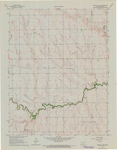 United States Geological Survey Ness City NE, KS (1966, 24000-Scale) digital map