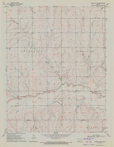United States Geological Survey Ness City SE, KS (1970, 24000-Scale) digital map