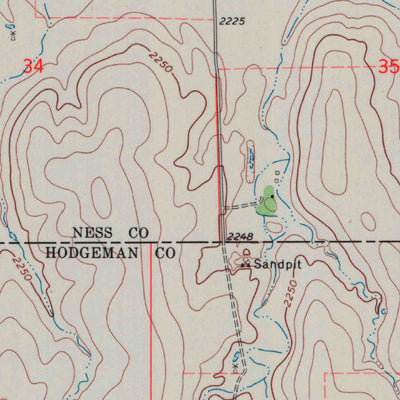 United States Geological Survey Ness City SE, KS (1970, 24000-Scale) digital map