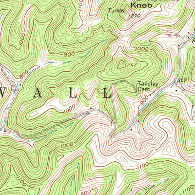 United States Geological Survey Nestlow, WV (1962, 24000-Scale) digital map