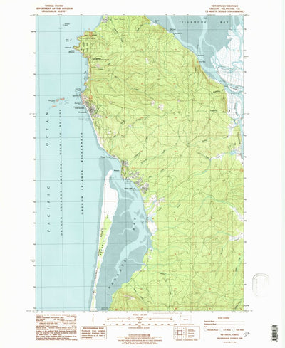 United States Geological Survey Netarts, OR (1986, 24000-Scale) digital map