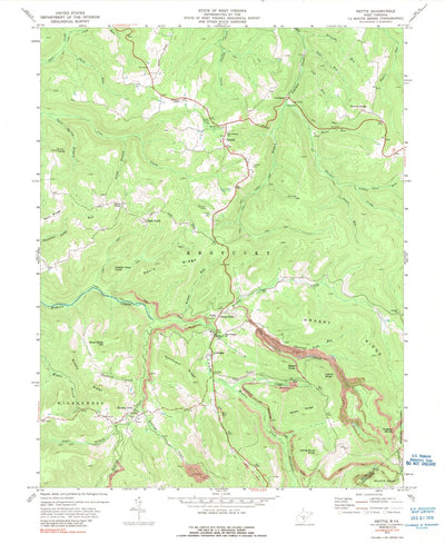 United States Geological Survey Nettie, WV (1972, 24000-Scale) digital map
