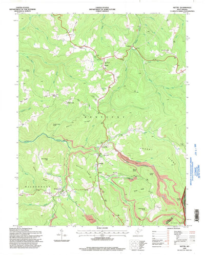 United States Geological Survey Nettie, WV (1995, 24000-Scale) digital map