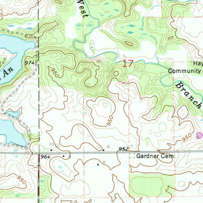 United States Geological Survey Nettle Lake, OH-MI (1961, 24000-Scale) digital map