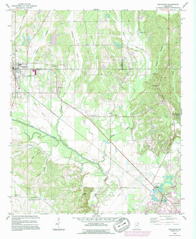 United States Geological Survey Nettleton, MS (1992, 24000-Scale) digital map