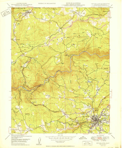 United States Geological Survey Nevada City, CA (1950, 24000-Scale) digital map