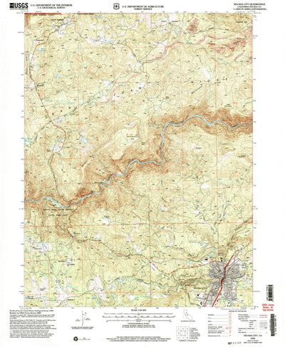 United States Geological Survey Nevada City, CA (2000, 24000-Scale) digital map