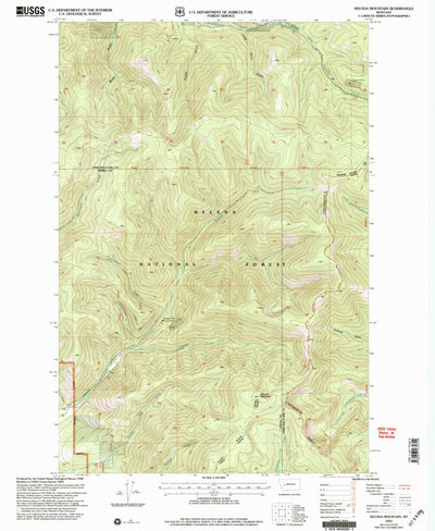 United States Geological Survey Nevada Mountain, MT (2001, 24000-Scale) digital map