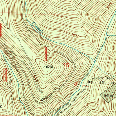 United States Geological Survey Nevada Mountain, MT (2001, 24000-Scale) digital map