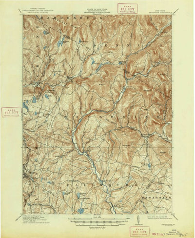 United States Geological Survey Neversink, NY (1910, 62500-Scale) digital map