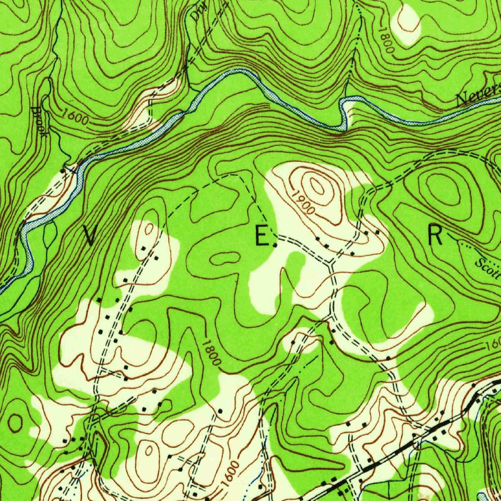 Neversink, NY (1942, 62500Scale) Map by United States Geological