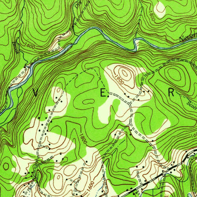 United States Geological Survey Neversink, NY (1942, 62500-Scale) digital map