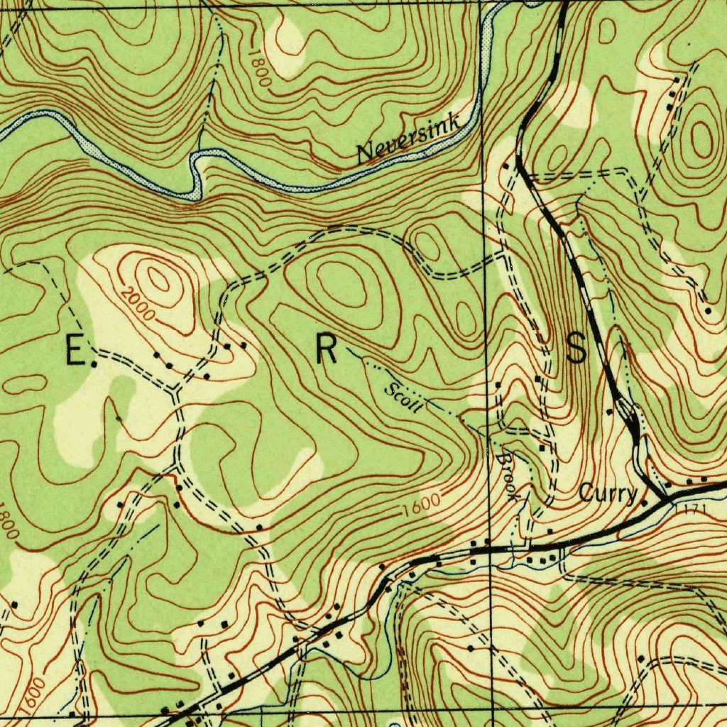 Neversink, NY (1944, 62500-Scale) Map by United States Geological ...