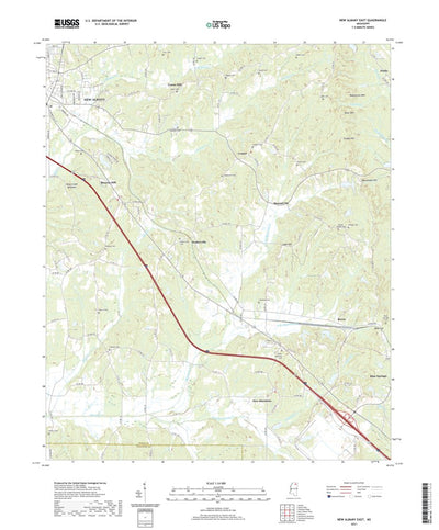 United States Geological Survey New Albany East, MS (2021, 24000-Scale) digital map