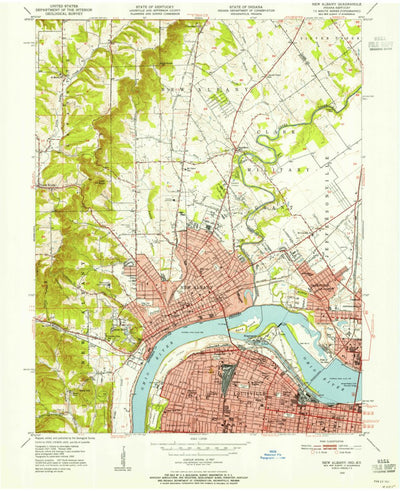 United States Geological Survey New Albany, IN-KY (1950, 24000-Scale) digital map