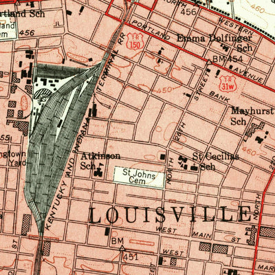 United States Geological Survey New Albany, IN-KY (1950, 24000-Scale) digital map