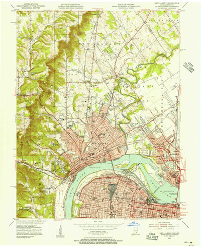 United States Geological Survey New Albany, IN-KY (1955, 24000-Scale) digital map