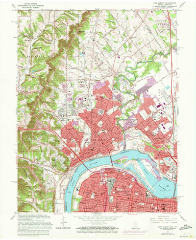 United States Geological Survey New Albany, IN-KY (1965, 24000-Scale) digital map