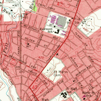 United States Geological Survey New Albany, IN-KY (1965, 24000-Scale) digital map