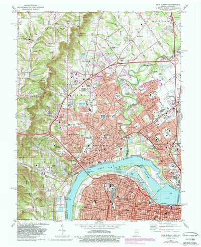 United States Geological Survey New Albany, IN-KY (1982, 24000-Scale) digital map