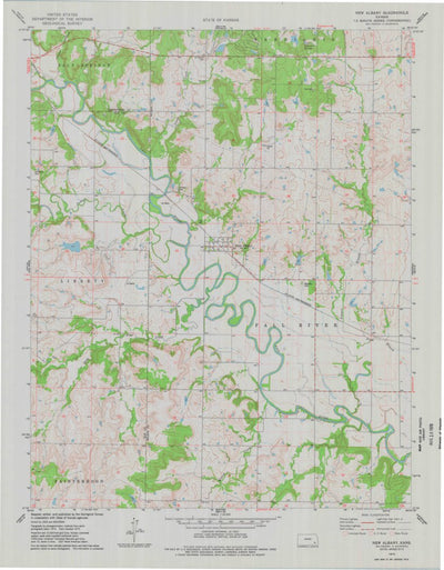 United States Geological Survey New Albany, KS (1975, 24000-Scale) digital map