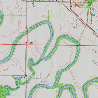 United States Geological Survey New Albany, KS (1975, 24000-Scale) digital map