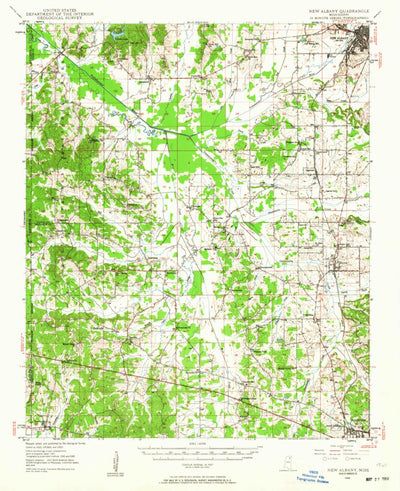 United States Geological Survey New Albany, MS (1949, 62500-Scale) digital map